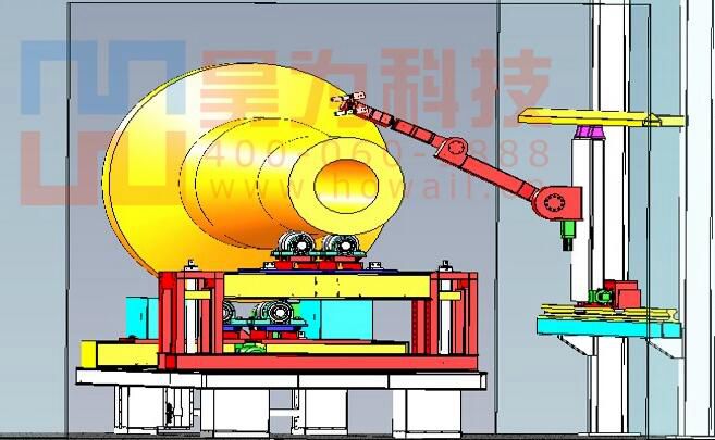 侧壁四轴喷砂机器人 侧壁四轴喷砂机器人